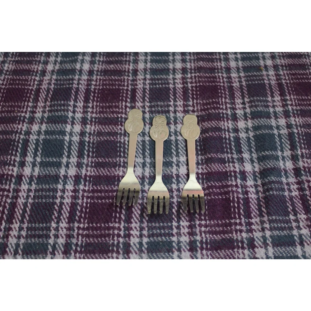 Vintage Stainless Steel Children's Forks Snoopy and Woodstock Set of Three